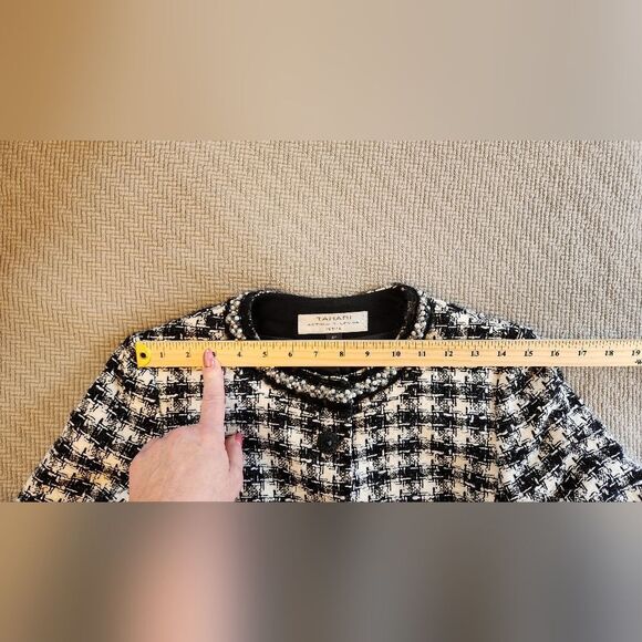 Tahari Tweed Blazer with Pearl Embellishments - Picture 13 of 17